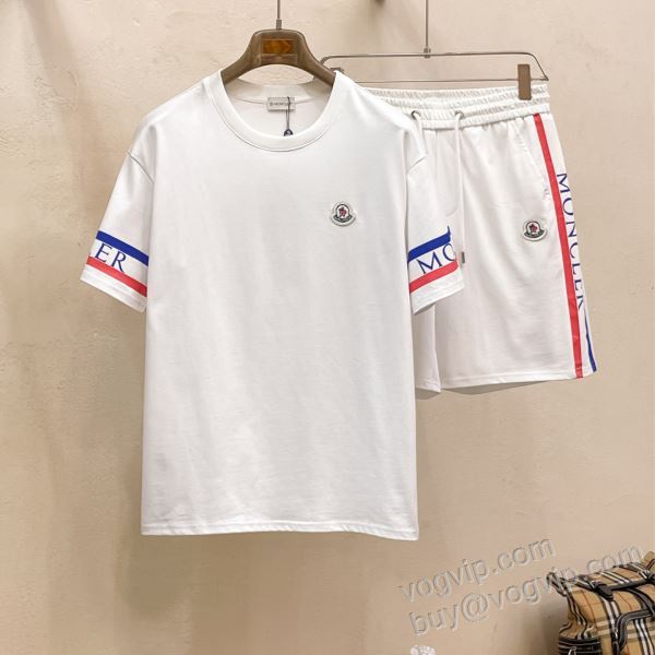 モンクレール 上下セット 半袖Tシャツ 極上の着心地 MONCLERコピー ブランド 2026限定セール大得価 NXZMO127