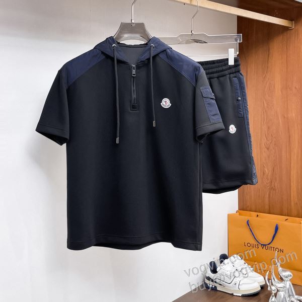 上下セット 半袖Tシャツ 豊富なサイズ モンクレールブランドスーパーコピー 2026春夏季超人気 NXZMO144 3色可選