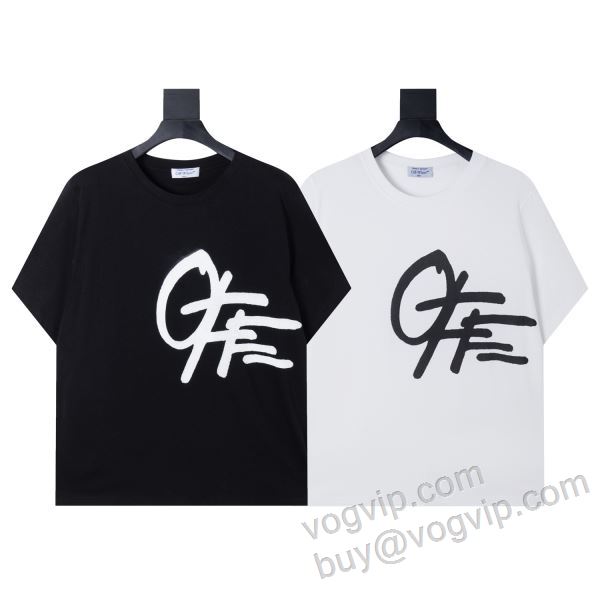 ファション性の高い オフホワイト OFF-WHITE偽物ブランド 2026割引セール NXZOFF041 半袖Tシャツ 2色可選