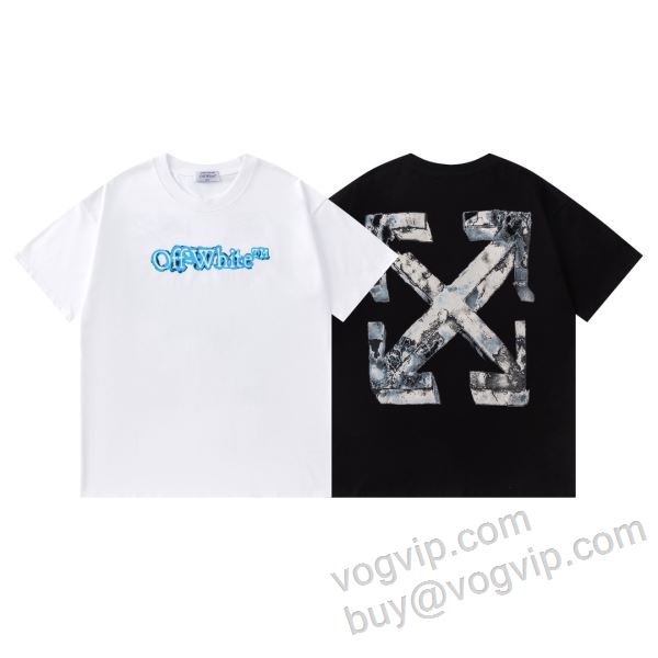 2026高級品 通販 オフホワイト OFF-WHITE ブランドコピー代引き専門店 NXZOFF046 半袖Tシャツ 2色可選 ムダな装飾を排したデザイン