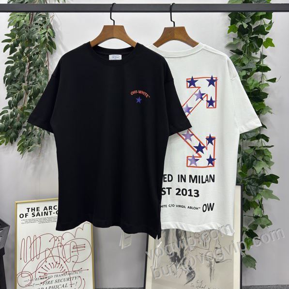 オフホワイトブランド 偽物 通販 2026爆買い大人気 NXZOFF064 半袖Tシャツ 2色可選 ショートパンツ 確定となる上品