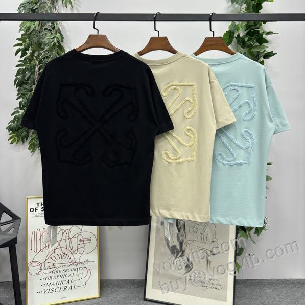 オフホワイト 2026お得人気セール NXZOFF072 半袖Tシャツ 3色可選 OFF-WHITEスーパーコピー 活用できるアイテム