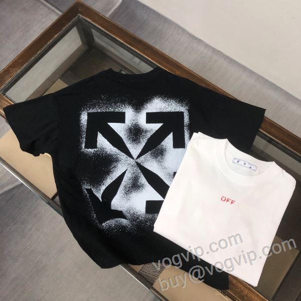 オフホワイト 半袖Tシャツ OFF-WHITEスーパーコピー 2026HOT人気セール NXZOFF079 2色可選 優美なお出かけスタイル