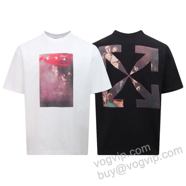 2026年モデル入荷 オフホワイトブランド 偽物 通販 NXZOFF086 半袖Tシャツ 2色可選 柔らかな質感