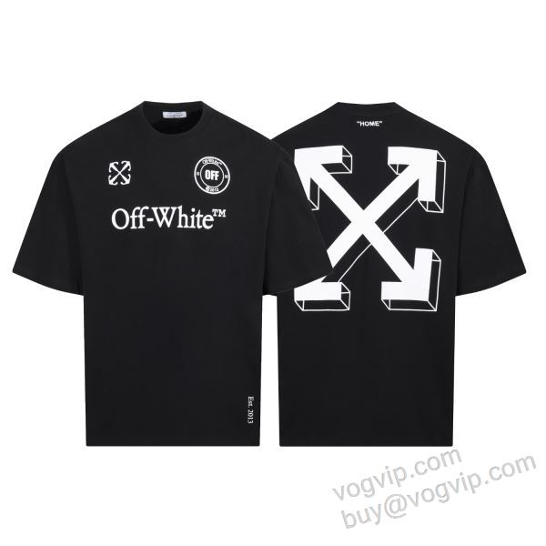 オフホワイト 2026HOT人気セール NXZOFF100 ムダな装飾を排したデザイン 半袖Tシャツ 2色可選 OFF-WHITEブランドコピー