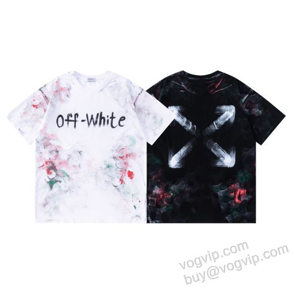 オフホワイト 2026最安値セール NXZOFF144 半袖Tシャツ 人目を惹くデザイン 2色可選 OFF-WHITEブランドコピー