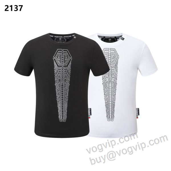 上品な輝きを放つ形 フィリッププレイン PHILIPP PLEINスーパーコピー 激安 2026爆買い格安 NXZPP017 半袖Tシャツ 2色可選