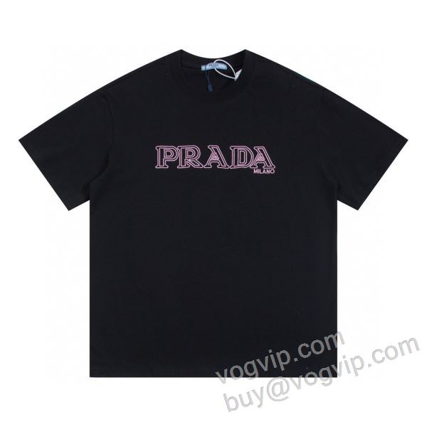 上品に着こなせ 半袖Tシャツ プラダコピー 2026最安値人気 NXZPR003 2色可選