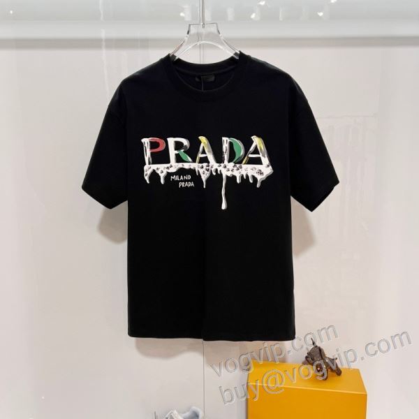 芸能人に愛用者続出 プラダブランドコピー NXZPR011 半袖Tシャツ 2色可選 2026新商品！