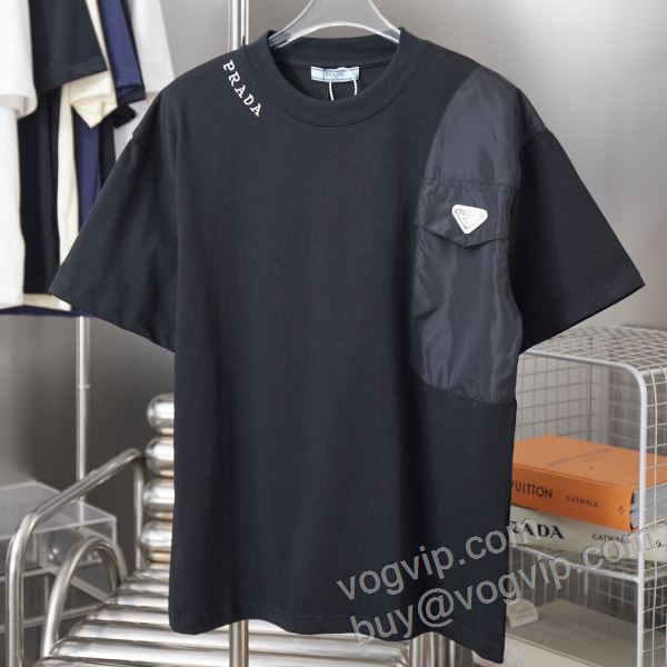 プラダ PRADAスーパーコピー 2026限定セール新品 NXZPR013 半袖Tシャツ 2色可選 一番人気の新作はこれ