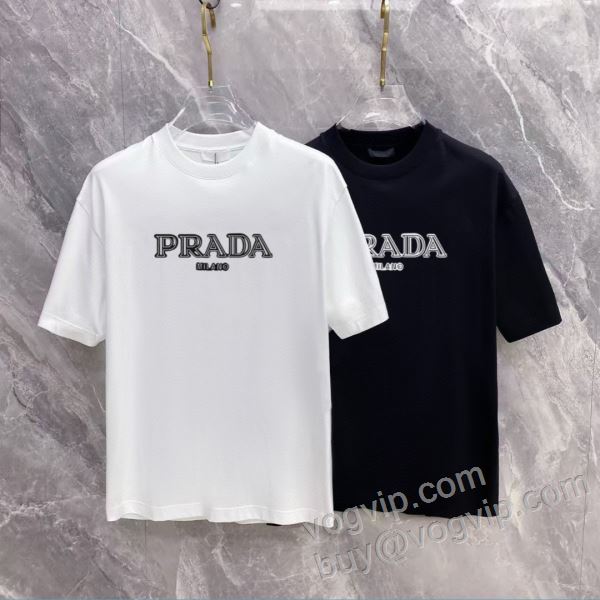 定番のアイテム 半袖Tシャツ プラダスーパーコピー 2026人気販売 NXZPR024 2色可選