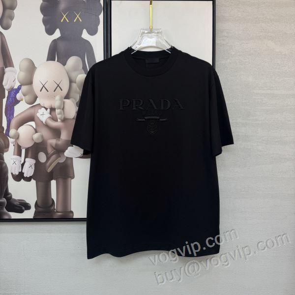 半袖Tシャツ プラダブランドスーパーコピー 2026期限限定！ NXZPR032 2色可選 機能性?耐久性抜群