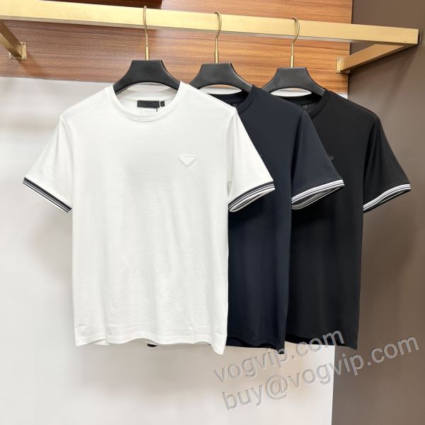 柔らかな質感 プラダブランドコピー 2026品質保証定番 NXZPR033 半袖Tシャツ 3色可選