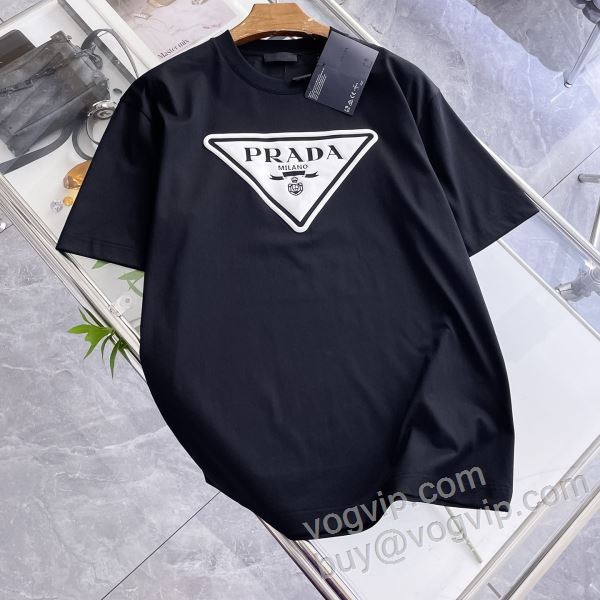 人気 ランキング プラダ PRADAスーパーコピー NXZPR035 半袖Tシャツ 2色可選 2026品質保証定番