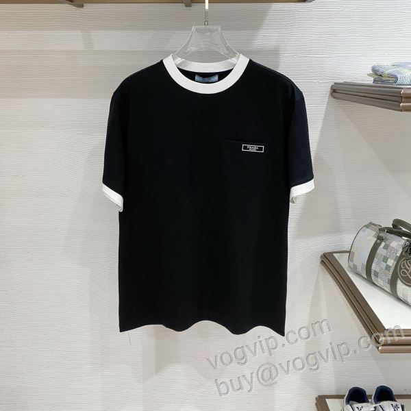 高級感を備えている プラダ PRADAスーパーコピー 激安 NXZPR039 半袖Tシャツ 2色可選 2026驚きの破格値新品