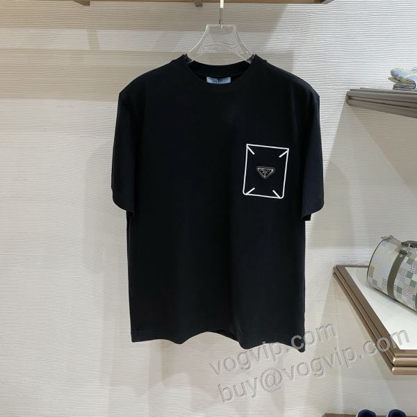 プラダ PRADA偽物ブランド 2026高級品 通販 NXZPR041 半袖Tシャツ 2色可選 超目玉