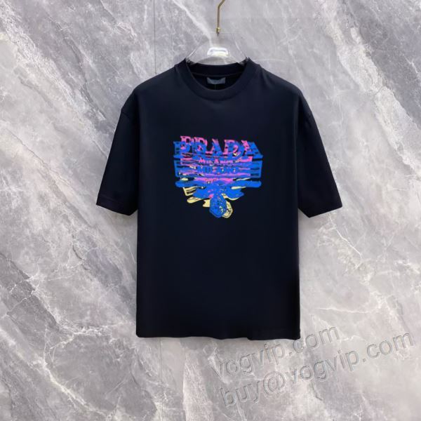 2026春夏新作 プラダ PRADAスーパーコピー NXZPR057 半袖Tシャツ 2色可選 個性的なデザ