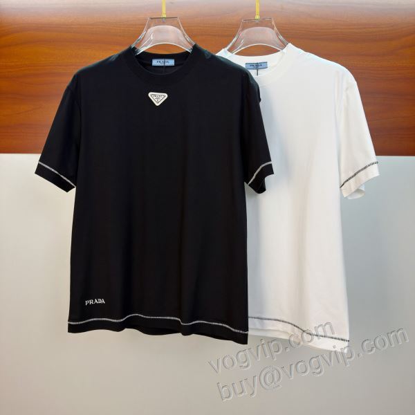 人気新品★超特価★ プラダ PRADAコピー ブランド NXZPR059 半袖Tシャツ 2色可選 2026春夏新作