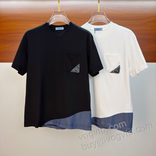 大絶賛の履き心地! プラダ PRADAコピーブランド NXZPR062 半袖Tシャツ 2色可選 2026春夏季超人気