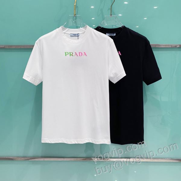 今買い◎得 プラダ NXZPR066 半袖Tシャツ 2色可選 PRADAブランドコピー 2026年モデル入荷