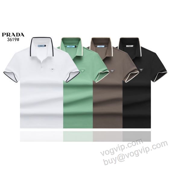 一番人気の新作はこれ プラダ PRADAスーパーコピー 2026限定セール高品質 NXZPR079 半袖ポロシャツ 4色可選