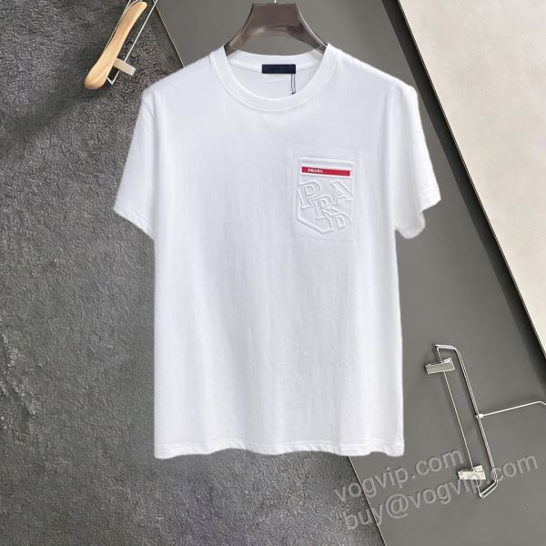 2026期限限定！ プラダ偽物ブランド NXZPR096 耐久性に優れ 半袖Tシャツ 2色可選