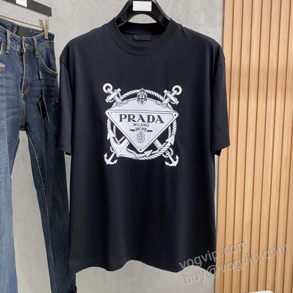 絶大な人気を誇る プラダスーパーコピー NXZPR097 半袖Tシャツ 2色可選 2026期限限定！