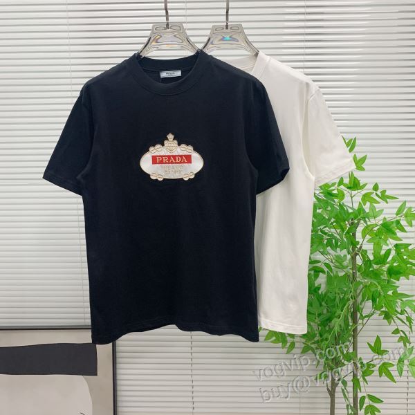 半袖Tシャツ プラダ偽物ブランド 2026春夏季新作 NXZPR118 2色可選 高評価の人気品