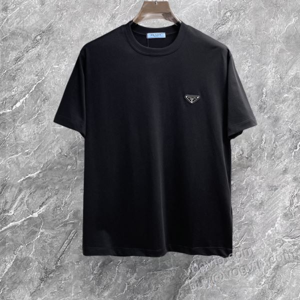 プラダブランドコピー セレブ風 NXZPR121 半袖Tシャツ 2色可選 2026超激得高品質