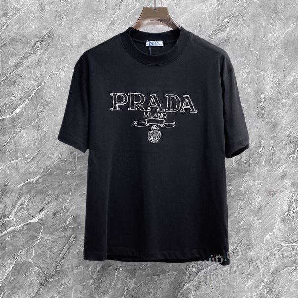 半袖Tシャツ 肌触りのいい プラダ PRADAブランドコピー 2026超激得高品質 NXZPR122 2色可選