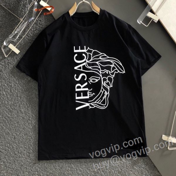 モデル大絶賛? ヴェルサーチブランド 偽物 通販 2026春夏季超人気 NXZVS005 半袖Tシャツ 2色可選