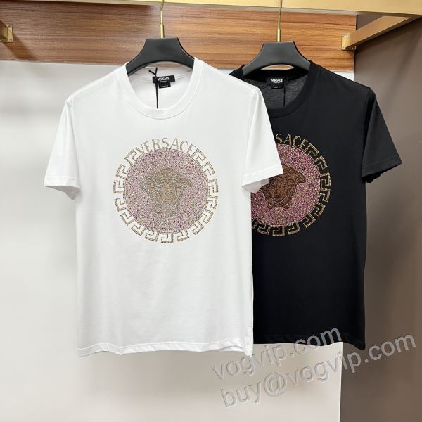 2026春夏季超人気 ヴェルサーチスーパーコピー 激安 NXZVS006 半袖Tシャツ 2色可選 高品質