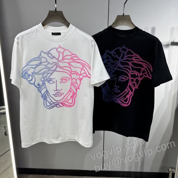 ヴェルサーチ 2026最新入荷 NXZVS012 半袖Tシャツ 2色可選 VERSACEブランドコピー 高評価の人気品