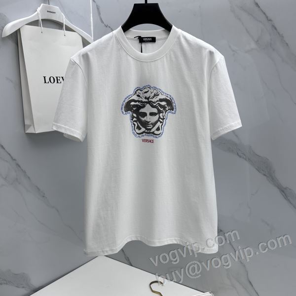 半袖Tシャツ ヴェルサーチスーパーコピー 2026超激得高品質 NXZVS024 2色可選 海外セレブ定番愛用