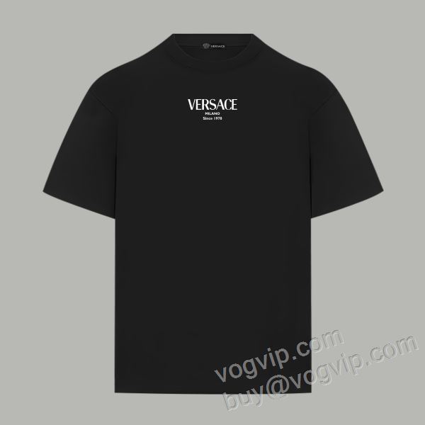 2026割引セール ヴェルサーチコピー ブランド NXZVS026 半袖Tシャツ 2色可選 特別人気感謝SALE