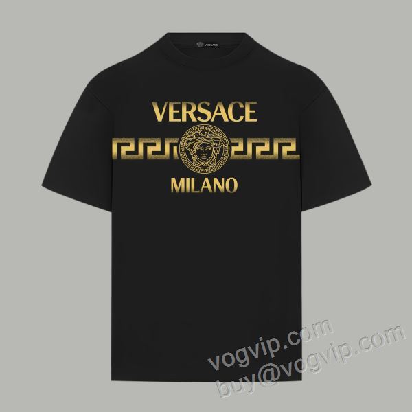 半袖Tシャツ 今からの季節にピッタリ！ ヴェルサーチブランド 偽物 通販 2026割引セール NXZVS027 2色可選
