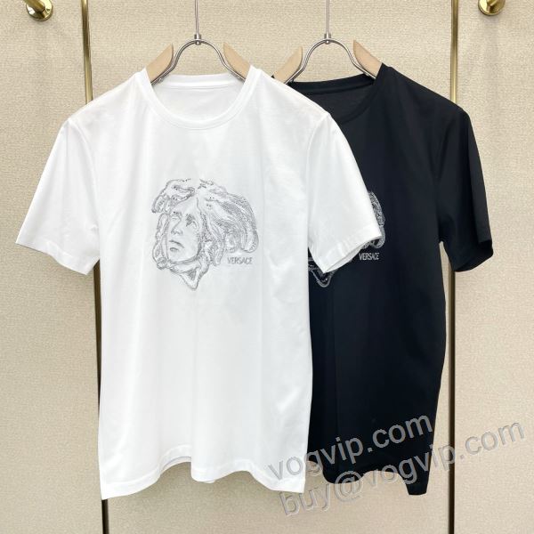 2026驚きの破格値大人気 ヴェルサーチ偽物ブランド NXZVS030 素敵 半袖Tシャツ 2色可選