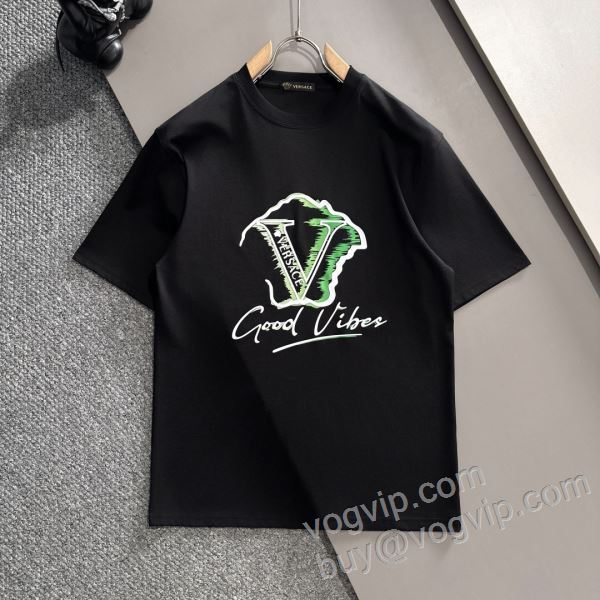 2026品質保証安い ヴェルサーチ VERSACEブランドコピー NXZVS034 半袖Tシャツ 2色可選 人気 ランキング
