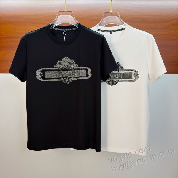 ヴェルサーチブランドコピー 2026年モデル入荷 NXZVS038 半袖Tシャツ 2色可選 最安値に挑戦