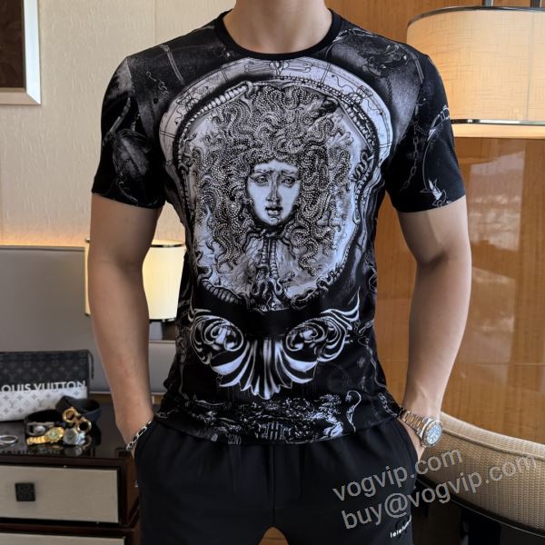 2026春夏季超人気 NXZVS045 半袖Tシャツ ヴェルサーチ偽物ブランド 高品質 人気