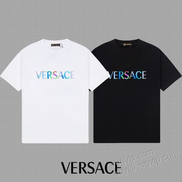 ヴェルサーチ VERSACEコピーブランド 2026爆買い格安 NXZVS055 半袖Tシャツ 2色可選 人気ブランド