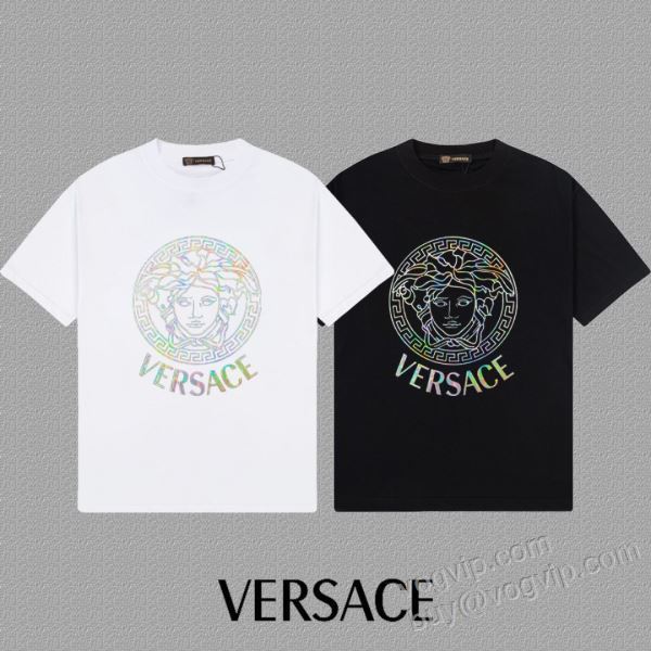 ヴェルサーチ 2026超激得品質保証 NXZVS058 半袖Tシャツ 2色可選 極上の着心地 VERSACEブランドスーパーコピー