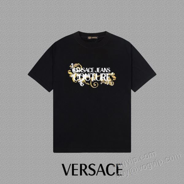 ヴェルサーチ VERSACEブランドコピー 2026超激得品質保証 NXZVS059 半袖Tシャツ 2色可選 サイズ豊富