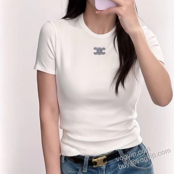 セリーヌブランドコピー NXZ004 レディース 半袖Tシャツ 3色可選 2026新商品！