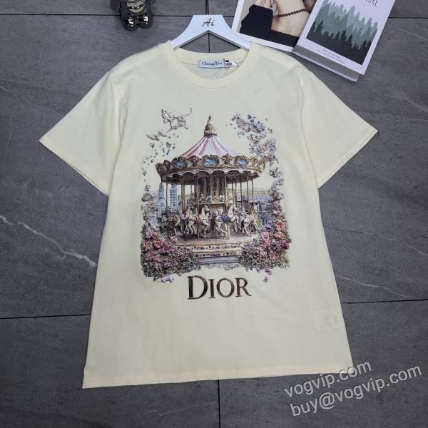 ディオールスーパーコピー 2026品質保証100%新品 NXZ023 レディース 半袖Tシャツ