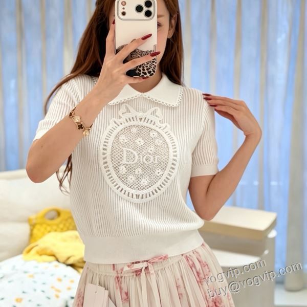 ディオール DIORコピー 2026人気セール高品質 NXZ028 レディース ニット 半袖Tシャツ