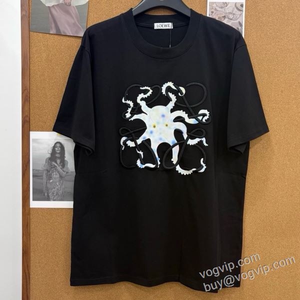 ロエベスーパーコピー 激安 2026爆買い新作登場 NXZ007 レディース 半袖Tシャツ