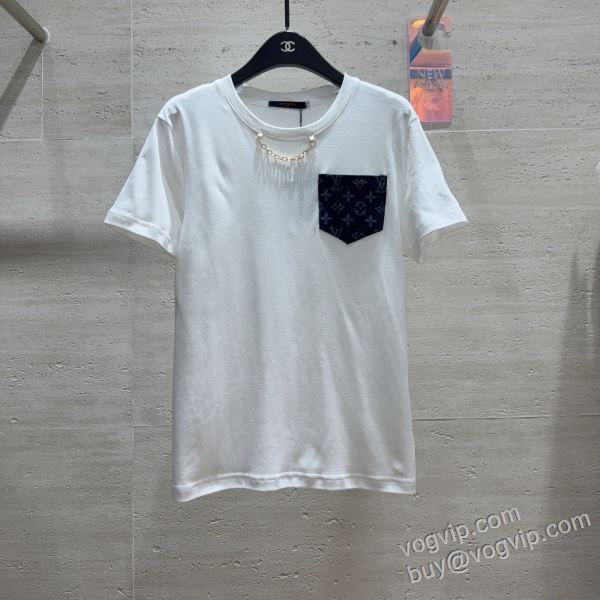 ルイ ヴィトンブランド 偽物 通販 NXZ001 レディース 半袖Tシャツ 2026年モデル入荷