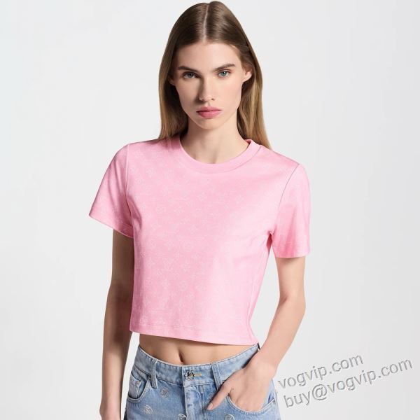 LOUIS VUITTONブランドコピー 2026お買い得高品質 NXZ018 ルイ ヴィトン レディース 半袖Tシャツ