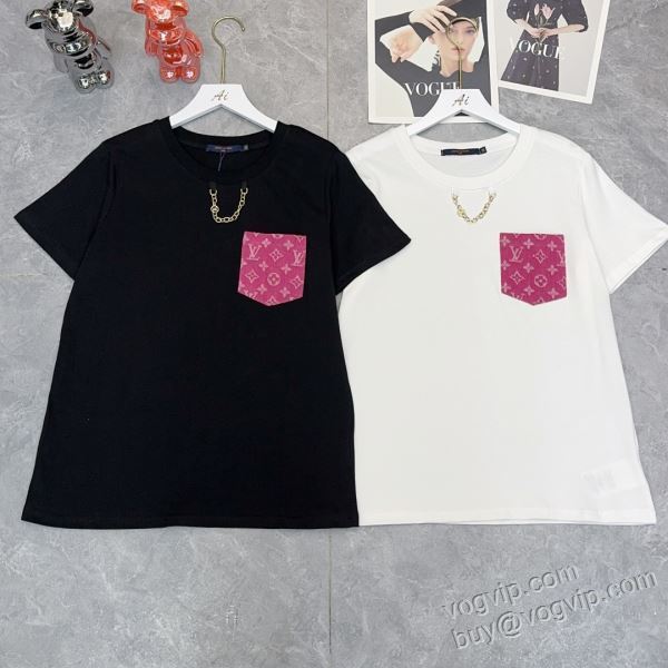 レディース 半袖Tシャツ ルイ ヴィトンコピー ブランド 2026爆買い大人気 NXZ022 2色可選